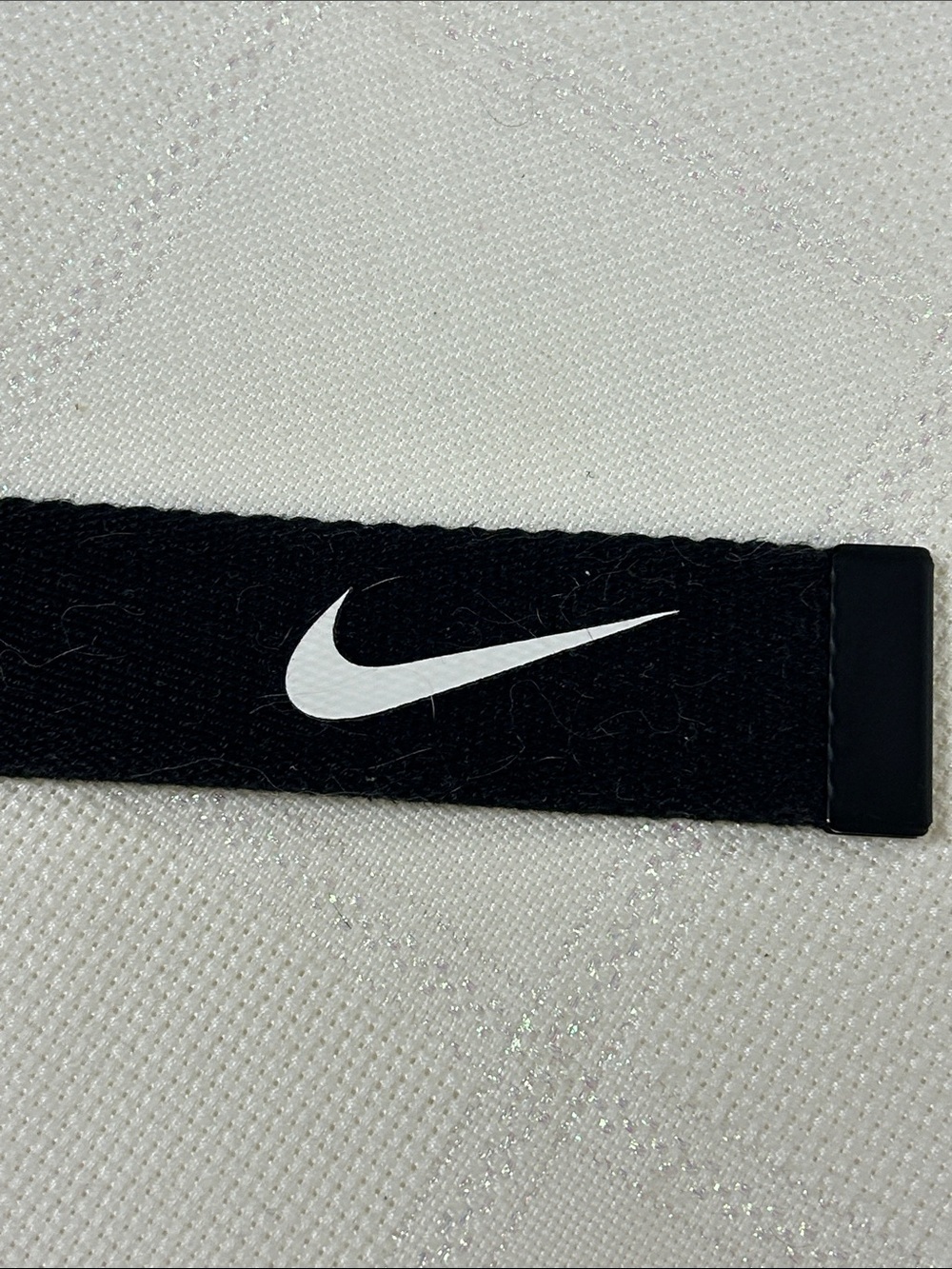 Nike Black Webbing Belt with Swoosh Buckle image 4
